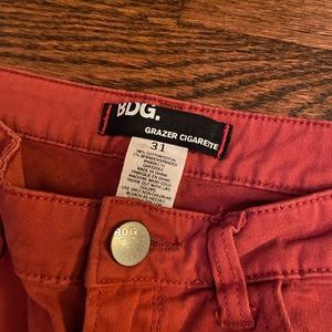 BDG Urban Outfitters Burt Orange Cigarette Jeans